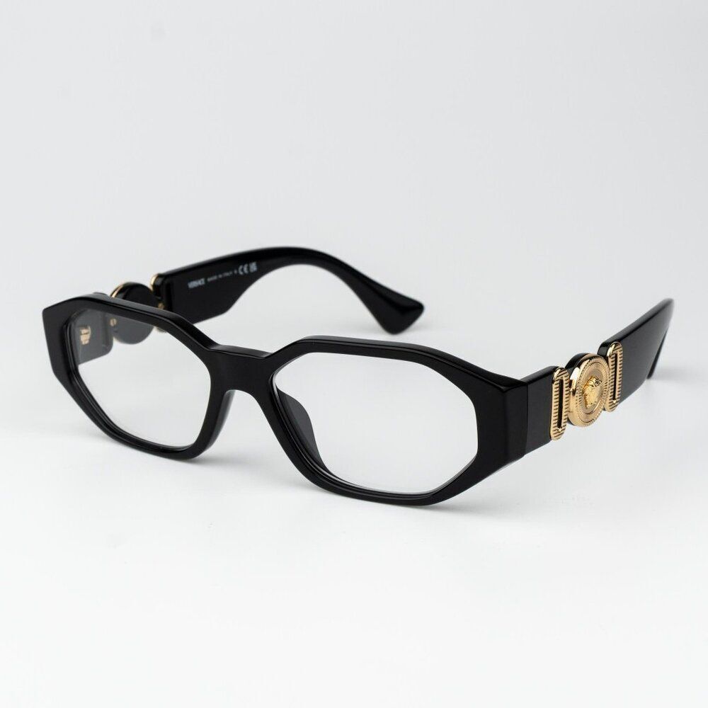 Versace Men Black Geometric Eyeglasses VE3320U GB1 BRAND NEW